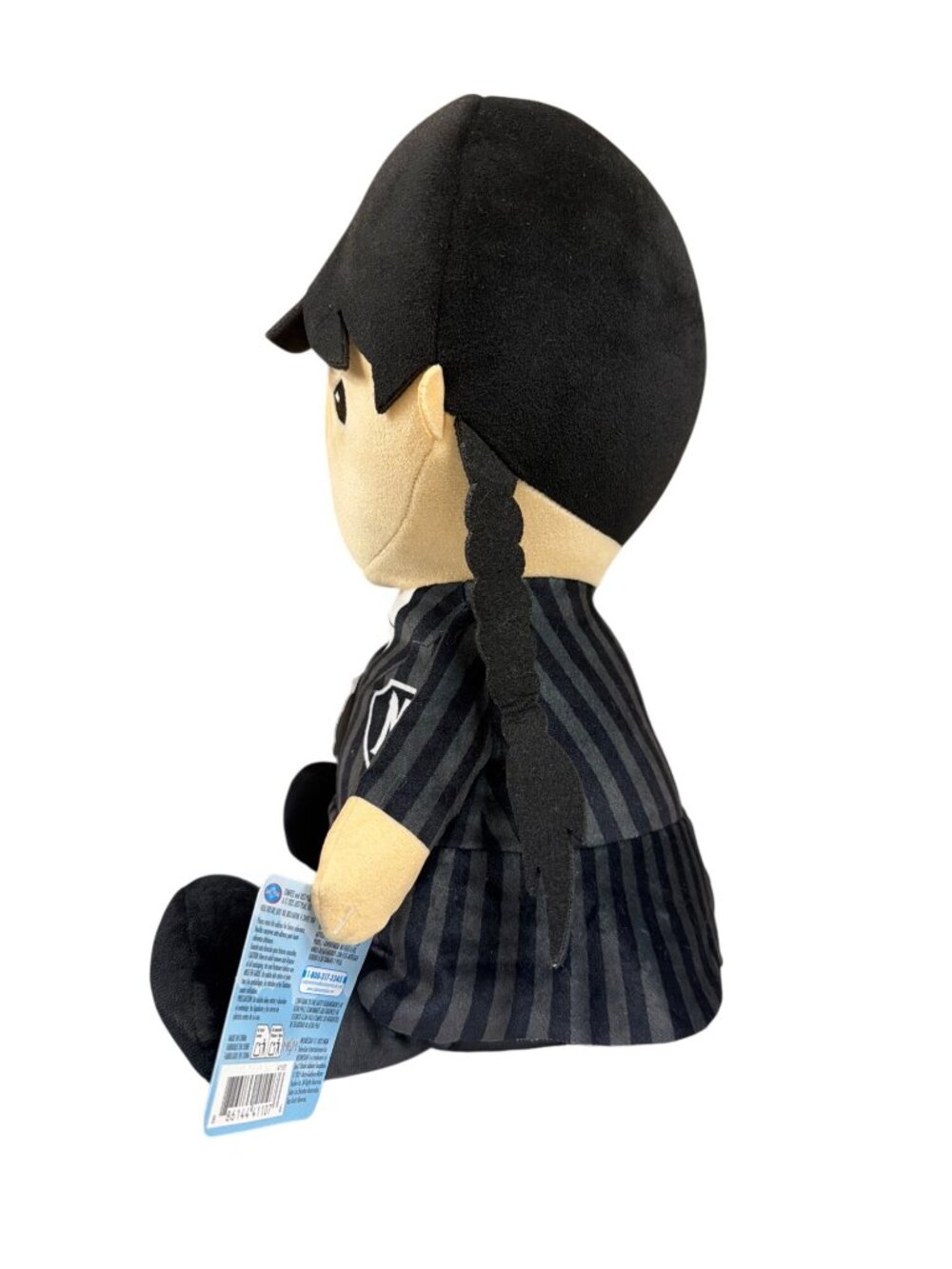Wednesday Addams Plush Doll Comfortably Weighted Stripe Outfit 12" Soft Toy For - Picture 7 of 8